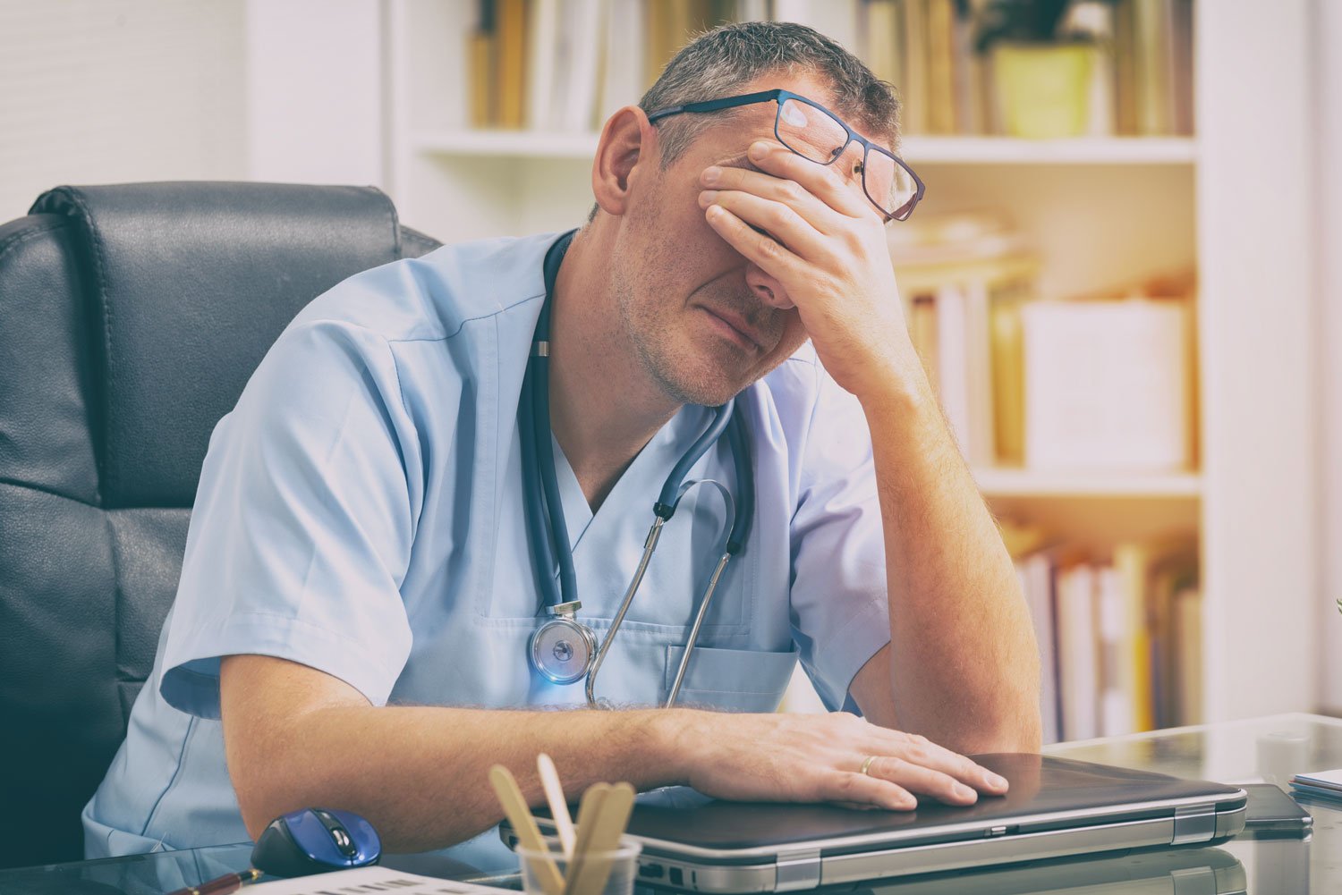 Overworked-doctor-in-his-office